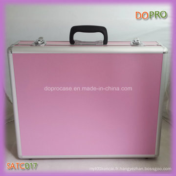 Boîtes à outils en gros de couleur rose pour femmes avec insert EVA (SATC017)